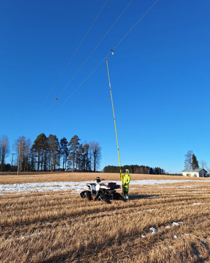 Lintupallojen asentamista keväällä