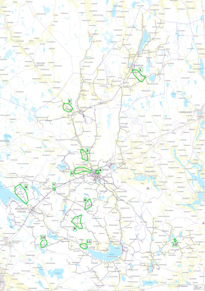 Vatajankoski Sähköverkon investointikohteet 2024